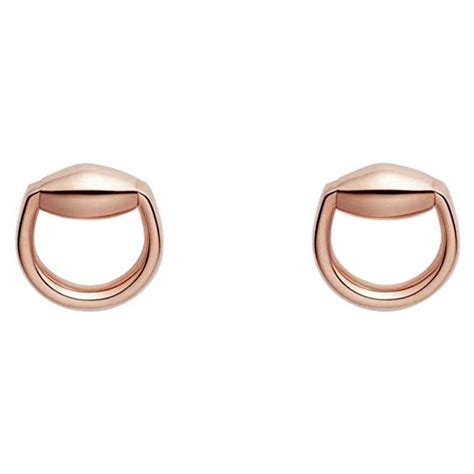 gucci rose gold studs|Gucci horsebit fine jewelry.